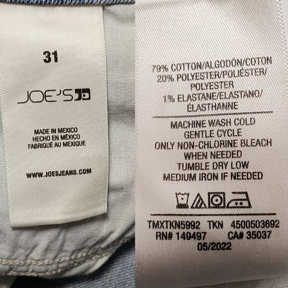 Joe's Jeans Light Wash High Rise Tomboy Slim Cropped Jeans Raw Hem - Picture 6 of 6